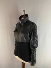 Dolce & Gabbana Womens Jacket Size S Black Leather Long Sleeve Full Zipper