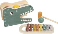 Small Foot 12461 Game With Xylophone Safari, Wooden Toy For Hammering & Making M