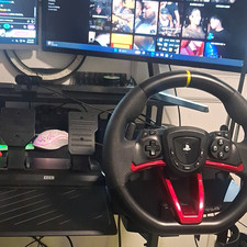 Hori Rwa Racing Wheel W Pedals Wired For Sony Playstation 5 Ps5 Pc Blackred