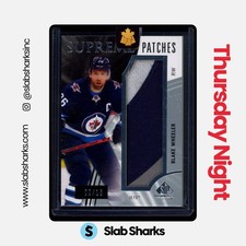2020 UPPER DECK SP GAME USED #SP-BW BLAKE WHEELER SUPREME PATCHES /15