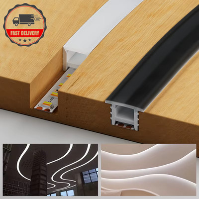 Silikon LED Streifen Kanal Abdeckung Profil für eingebetteten flexiblen Licht Diffusor Wi