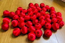 Vintage- 48 2  -RED STYROFOAM-Christmas Balls/Ornaments-Excellent Condition