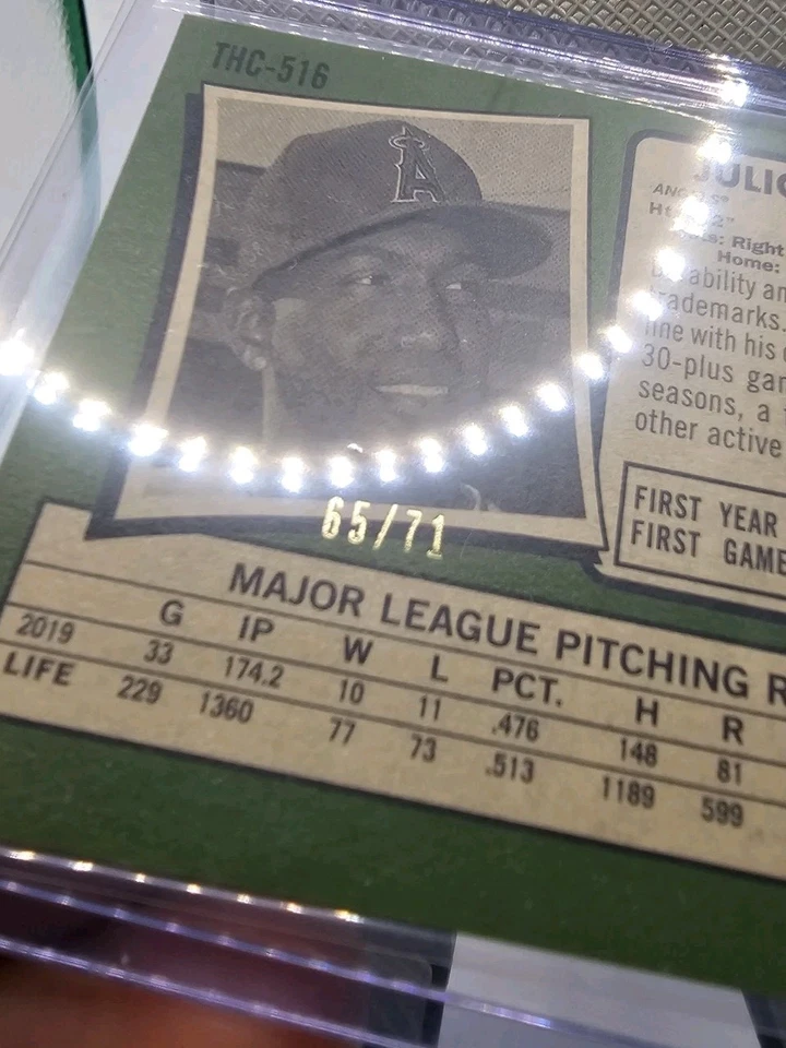 2020 Topps Heritage #THC-516 Julio Teheran White Refractor /71 Angels - Image 3 of 3