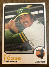 OAKLAND ATHLETICS: Ray Fosse Custom Modern 1973 Style Art Card