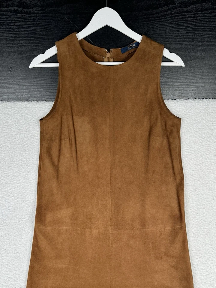 Polo Ralph Lauren Women's Goat Suede Brown Dress size 2 - Read - Image 2 of 4