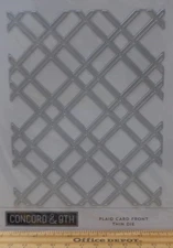 Concord & 9th; Plaid Card Front Thin Die; approx 5.5" x 4.25"; A2 size; NEW
