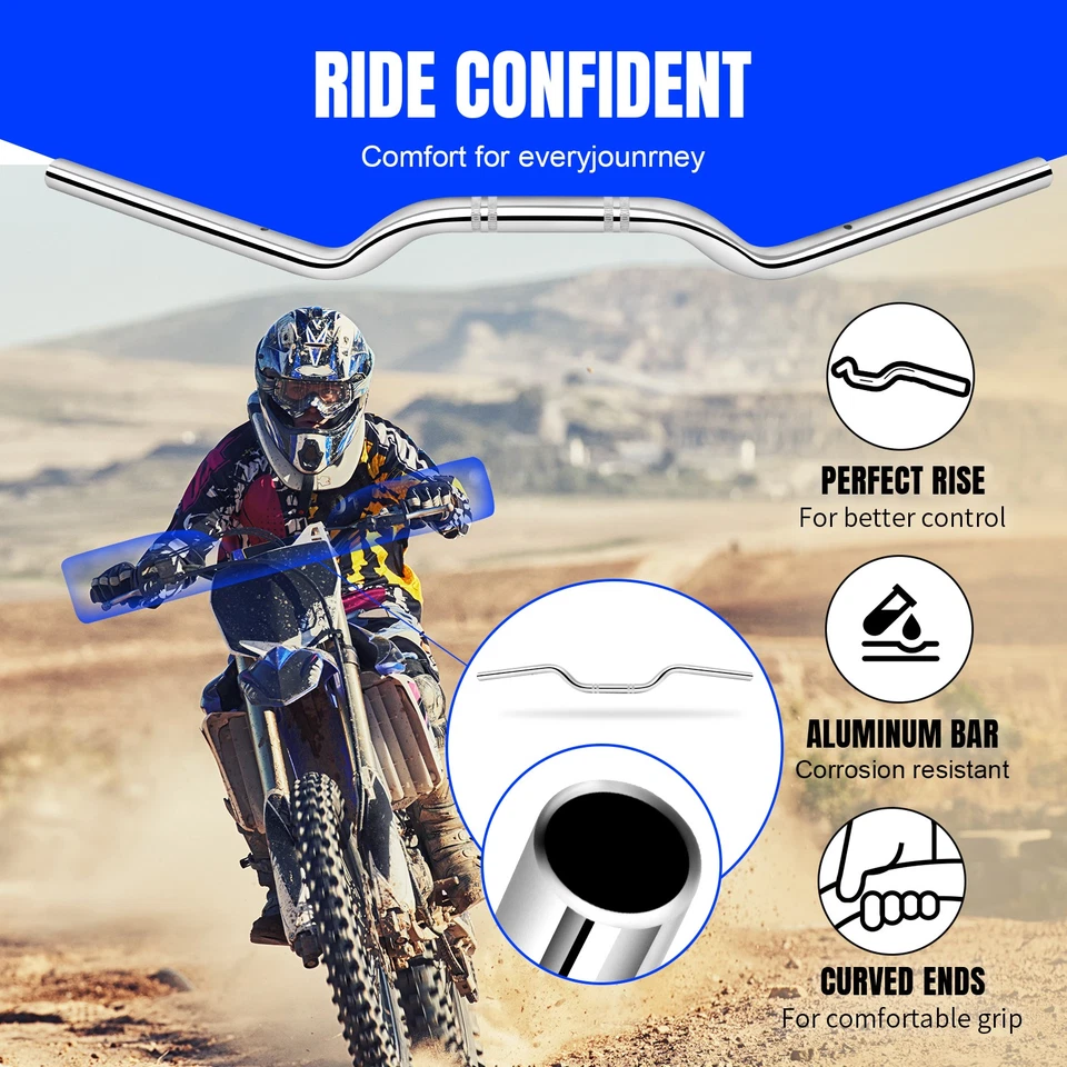 22mm 7/8" Handlebars Drag Bar For Kawasaki LTD 454 250 400 550 650 750 1100 - Image 4 of 4