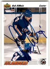 Rob DiMaio 1991-92 Upper Deck Auto #481 IN PERSON New York Islanders