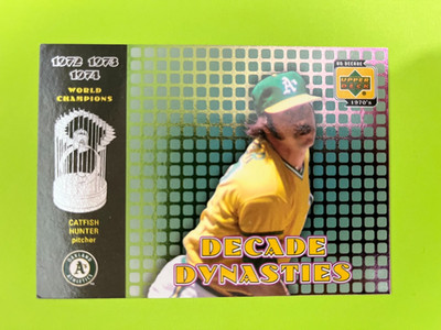 2001 UD Decade 1970s Dynasties Insert #D4 Catfish Hunter Oakland A's ExMt