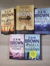Dan Brown 5 Book Bundle Davinci Code Deception Point Lost Symbol Digital Fortres