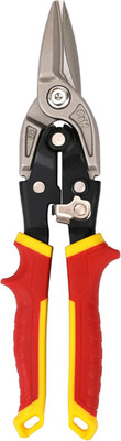 10 Inch Aviation Snips with Safety Lock, CR-MO Blades Straight Cutting Metal ...