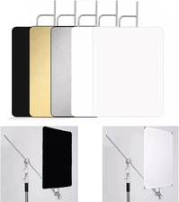35"X47"/90X120Cm Light Reflector Flag Panel Kit, 5-In-1 Diffusion Scrim Transluc