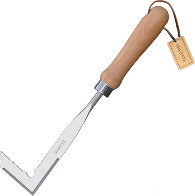 GREBSTK Crack Weeder Crevice Weeding Tool Stainless Steel Manual Weeder Beech Ha