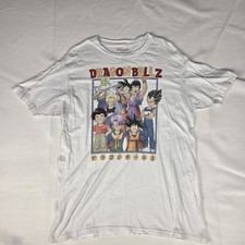 Dragon Ball Z Anime Group White T-Shirt Men's Size L Toei Animation Funimation
