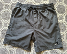 QUIKSILVER Boys Gray Board Shorts Sz LARGE 14-16