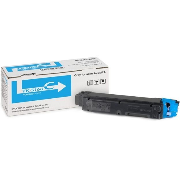 Toner Kyocera TK-5160C cyan original pour éviter les traces et lignes d'impression