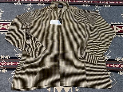 Bocci Shirt Mens L Caramel Brown 100% Silk Long Sleeve Dress Solid NWT T1