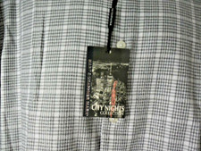 HART SCHAFFNER MARX Shirt long sleeve size Large gray white plaid NWT