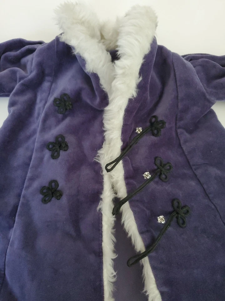 American Girl Samantha Terciopelo Vacaciones Invierno Abrigo, Sombrero y Mitones Conjunto-Retirado Foto 3 de 4