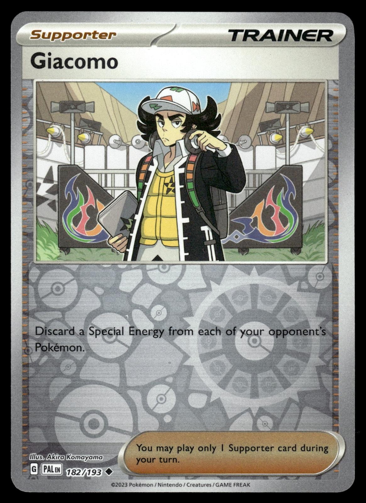 Giacomo 182/193 Uncommon Paldea Evolved Pokemon Reverse Holo Near Mint