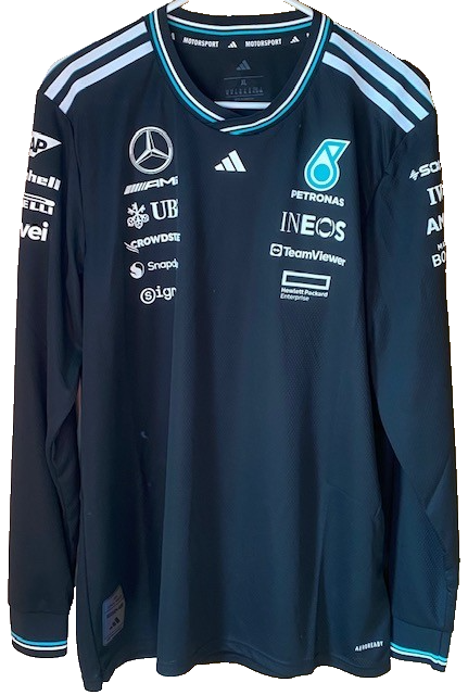正規品 Mercedes AMG petronas adidas Authentic Adidas Mercedes AMG Petronas F1 Long Sleeve Team Jersey