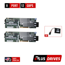 Lot of 2 Cisco UCSC-MRAID12G-2GB 8 Port SAS 12Gbps w/ BBU for Cisco UCS Server