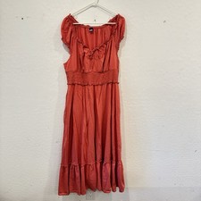 Old Navy Midi Dress Womens XL Ruffles Smocked Cinched Milkmaid Coquette