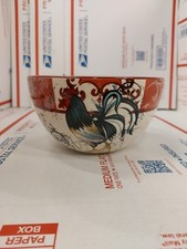 Plato de pollo gallo certificado internacional - Geoffrey Allen Bowl rojo