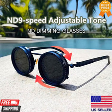 Adjustable Tint Polarized Sunglasses 1-9 Level UV400 Round Fishing Outdoor