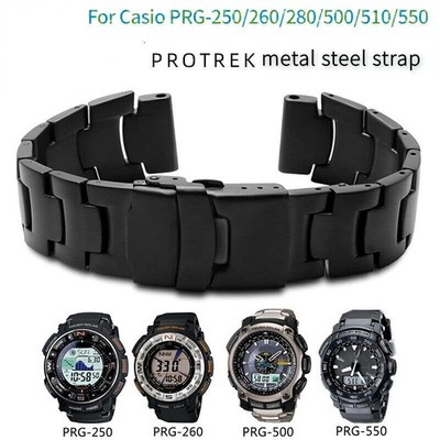 18mm Watch Band Strap For Casio PRG-250/260/270 PRW3500 Stainless Steel Bracelet