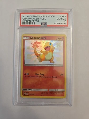 Pokemon Charmander Hidden Fates Shiny Vault #SV6 PSA 10 Gem Mint