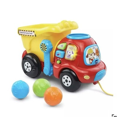 VTech Drop and Go Dump Truck, Yellow Red-NEW In Box 1 2 3 Year Old Learning Toy