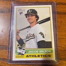 Jacob Wilson 2025 Topps Heritage Rookie RC #15 Oakland Las Vegas Athletics MLB