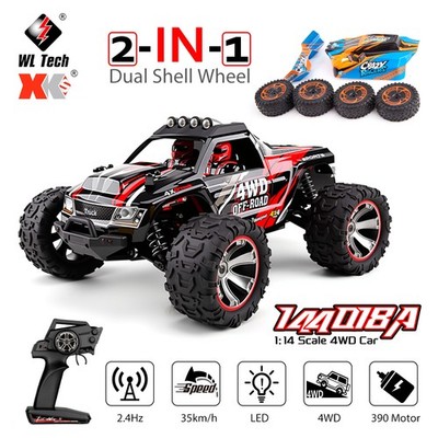 Wltoys 144018A 2.4G 35KM/H 4WD 2IN1 Off-Road 1/14 Dual Shells RC Racing Cars