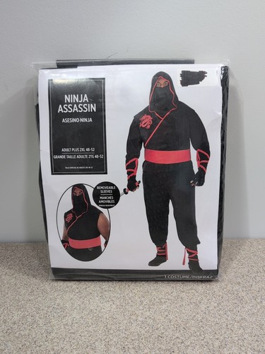 Ninja Assassin Warrior Men’s 2XL 48-52 Adult Halloween Costume Cosplay NEW - Picture 3 of 6