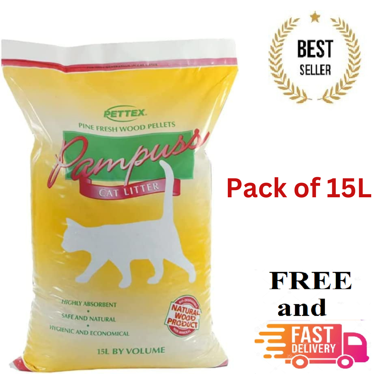 Pettex Pampuss Woodbase Cat Litter 15 L for sale online eBay