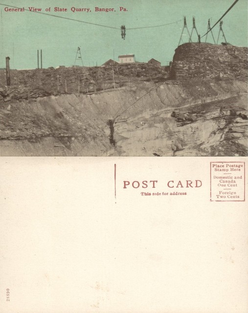 BANGOR PA GENERAL VIEW OF SLATE QUARRY ANTIQUE POSTCARD eBay