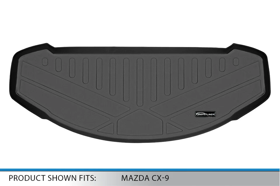 SMARTLINER Custom Fit Cargo Trunk Liner Mat Black for  2016-2024 Mazda CX-9 - Image 3 of 4
