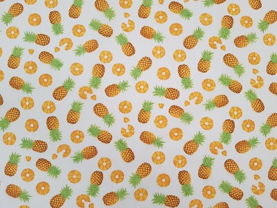Ananas Frucht Design Von Rose & Hubble - 100% Baumwolle Popelin Stoff