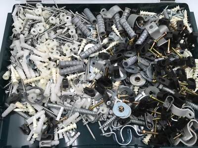 #ad BOSCH CASE W 10lbs OF HARDWARE ANCHORS BOLTS WASHERS SCREWS JUNK DRAWER RS $32.99