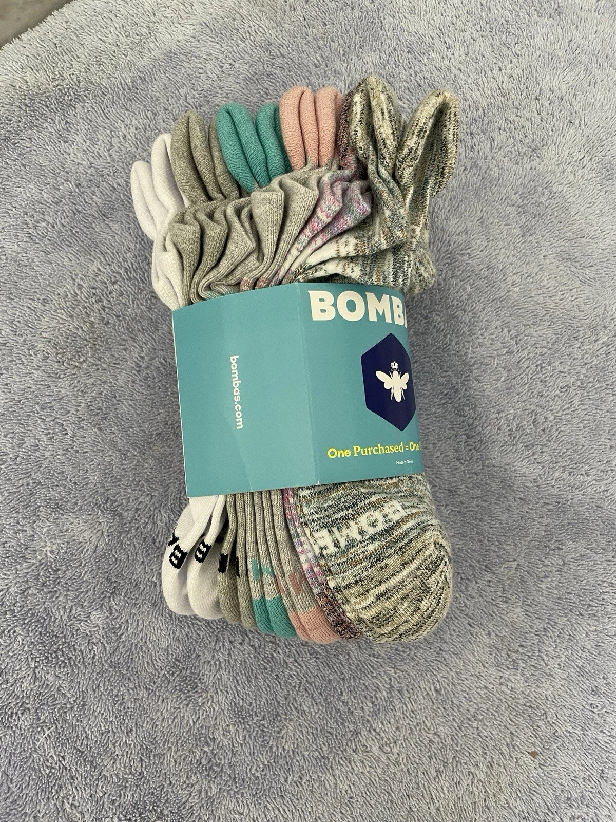 Bombas Mid Weight Ankle Socks 6 Pairs Size L