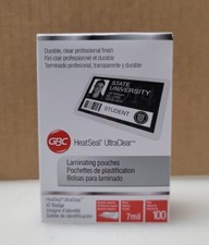 Swingline Gbc Clear Laminating Pouch, 7mm, 2.56 x 3.75, 100 Pouches (GBC3200016)