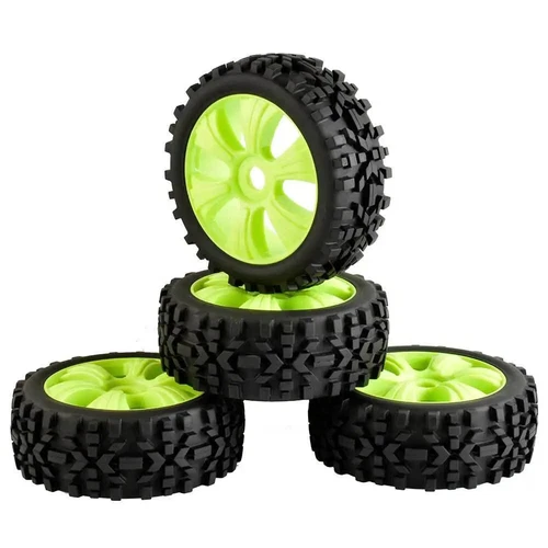 4pcs 1/8 Rc Buggy Off-Road Wheels & Tires Set For Kyosho Inferno Neo - Mp9 Hsp - Picture 1 of 18