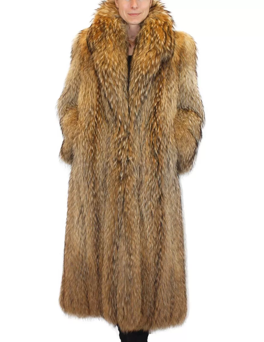 Large FINNISH RACCOON FUR COAT Raccoon Fur Coat Womens Vintage