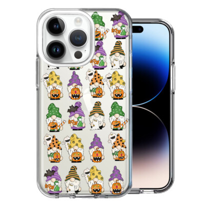For Apple iPhone 14 Pro Max Cute Halloween Gnomes Pumpkins Ghosts Case