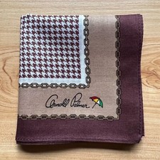 HANDKERCHIEF VINTAGE MEN'S POCKET SQUARE ART HOUNDSTOOTH CHAIN COTTON 17" B0438