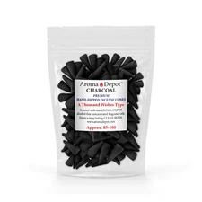 Charcoal 100 Incense Cones 1'' TOP FLOW Hand Dipped For Burner Wholesale Bulk