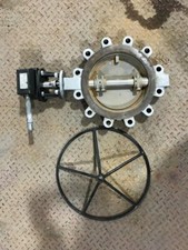 BDK DN250 10" WCB Carbon Steel 12-Lug Manual Butterfly Valve w/ 40:1 Handle