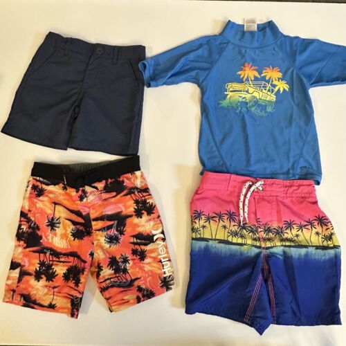 Boys 4T Swim Set, Hurley Trunks, plus Hybrid Shorts - Picture 1 of 2