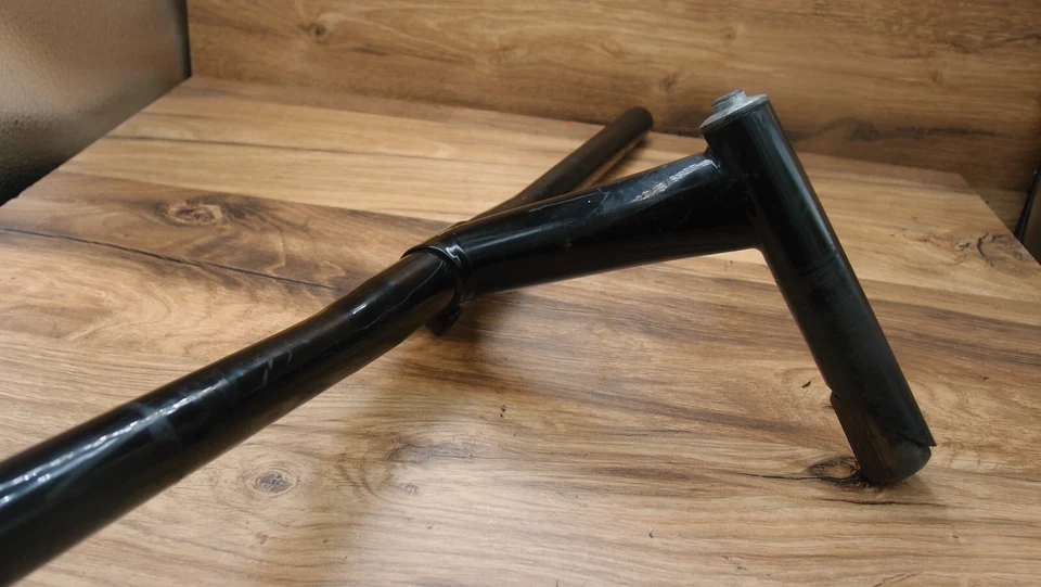 1990's steel flat handlebar + steel quill stem ITM made in Italy 25,4 mm quill - Image 2 of 4